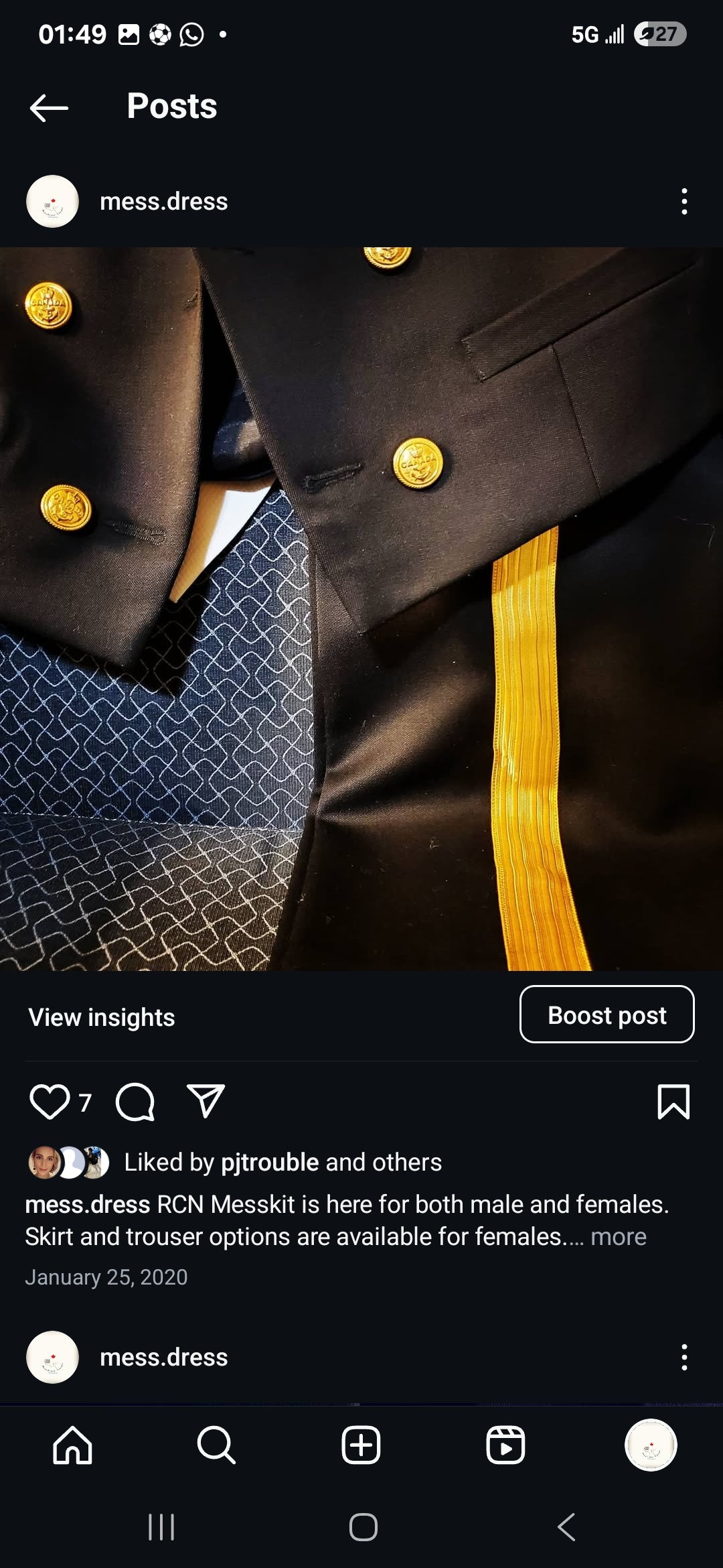 RCN Mess Dress